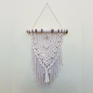 Handcrafted Cream Macrame Wall Hanging